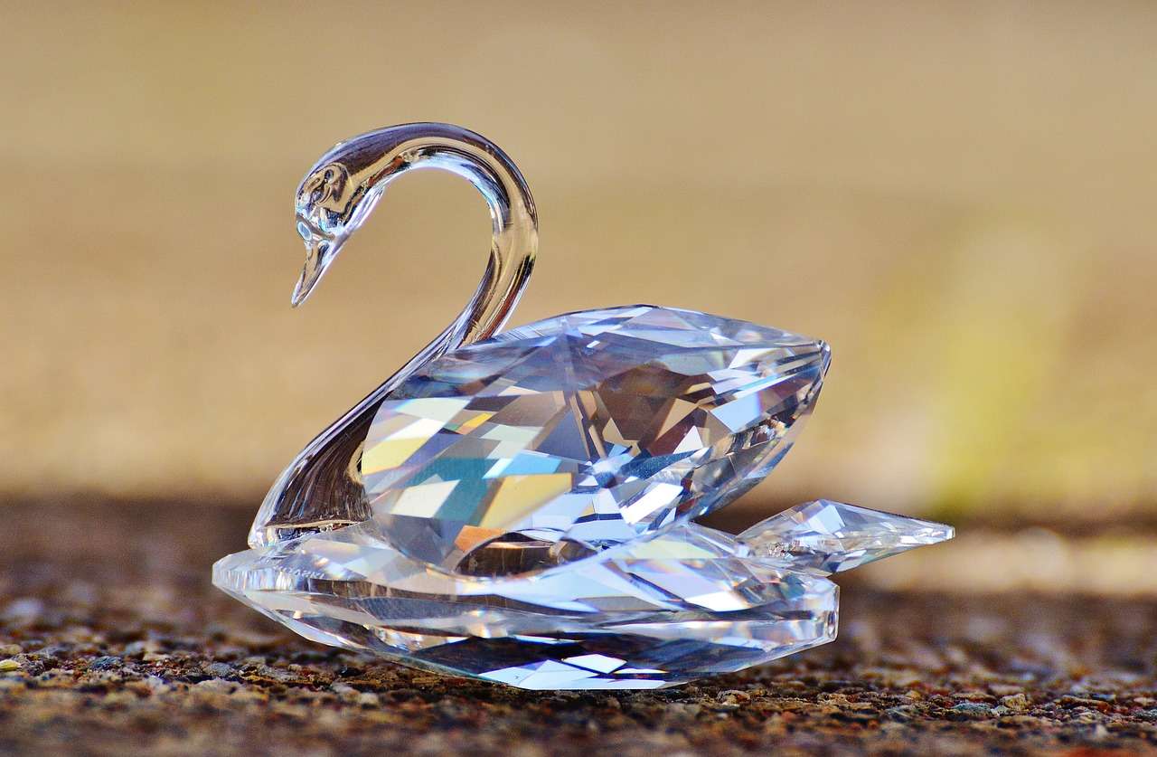 swarovski, swan, crystal