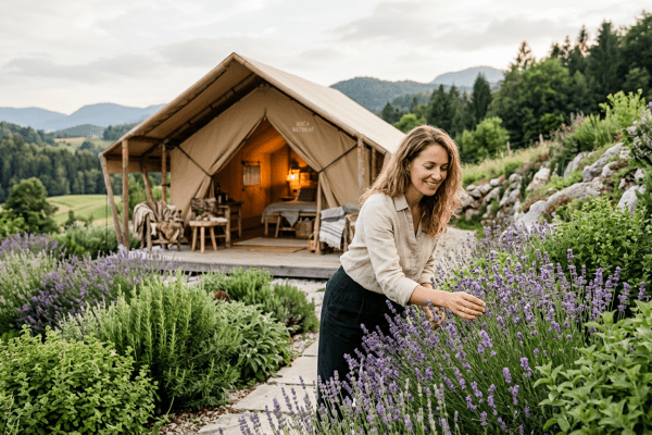 Herbal glamping: odkrijte čarobnost povezave z naravo v Sloveniji – herbal glamping